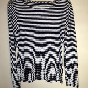 Aeropostle Navy and White Striped Long Sleeve Tee